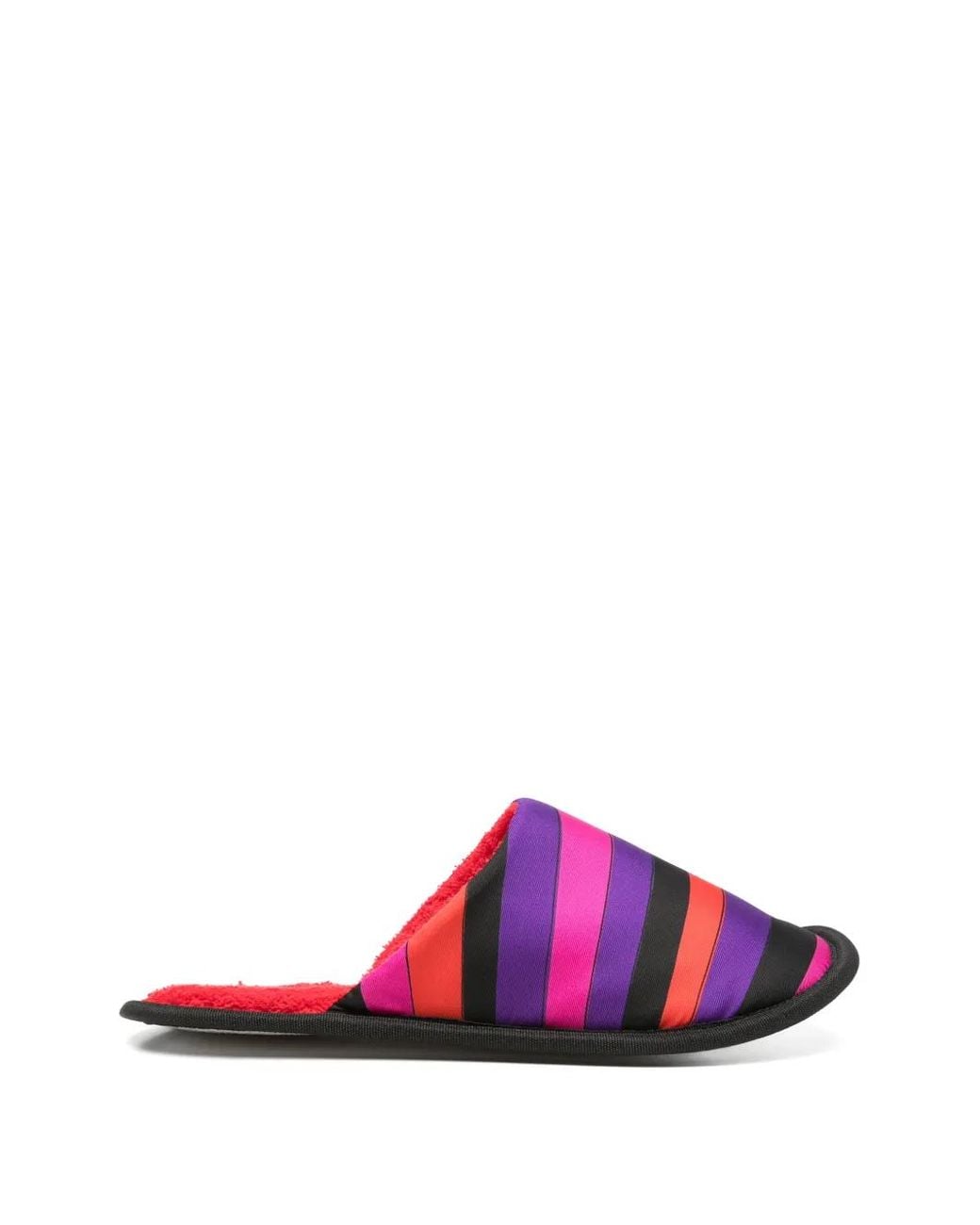 Emilio Pucci Purple Gestreifte Slipper
