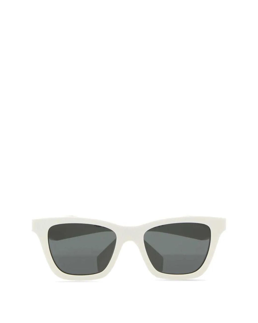 Prada Gray Logo-Print Square-Frame Sunglasses