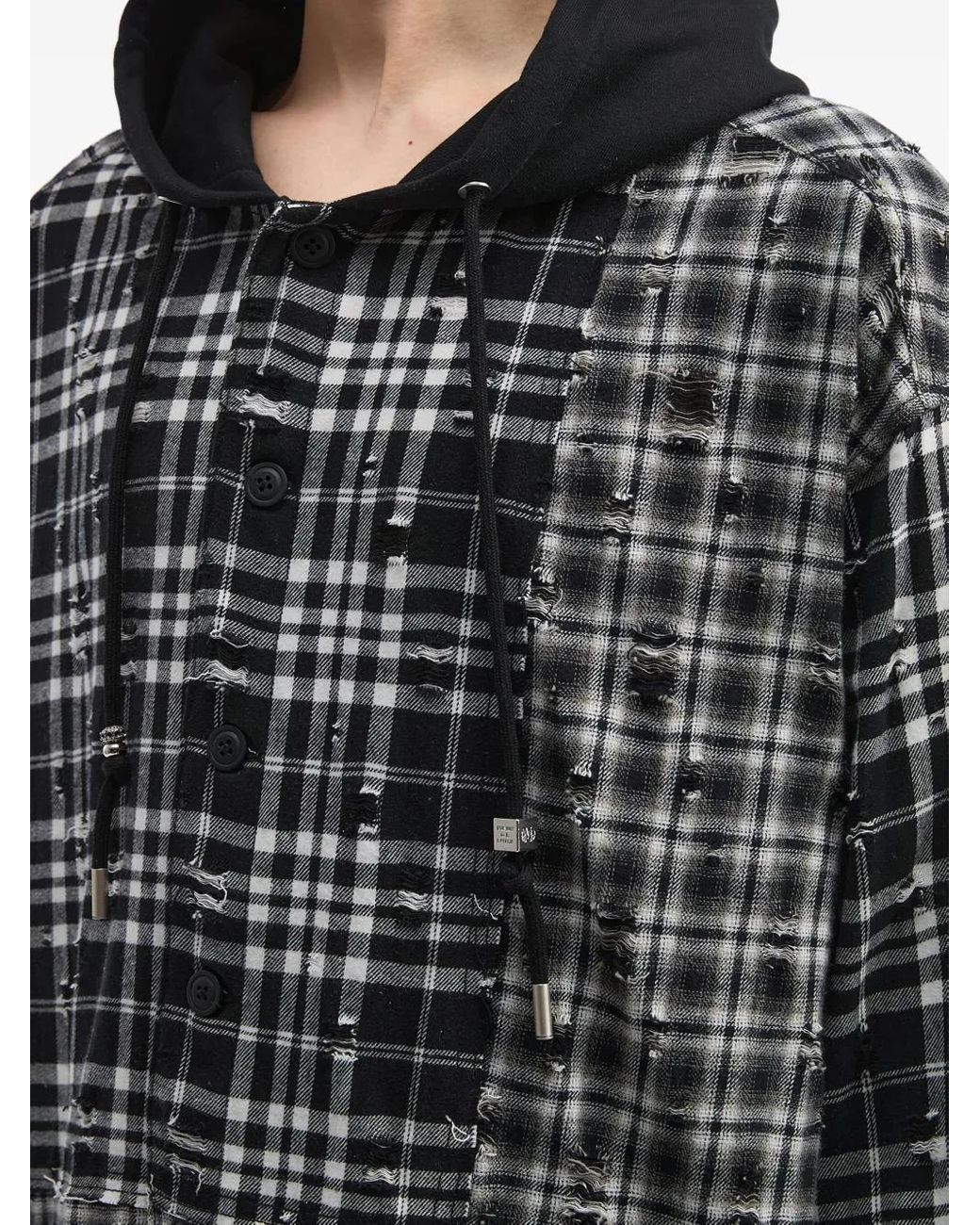 Musium Div. Black Checked Sweater for men
