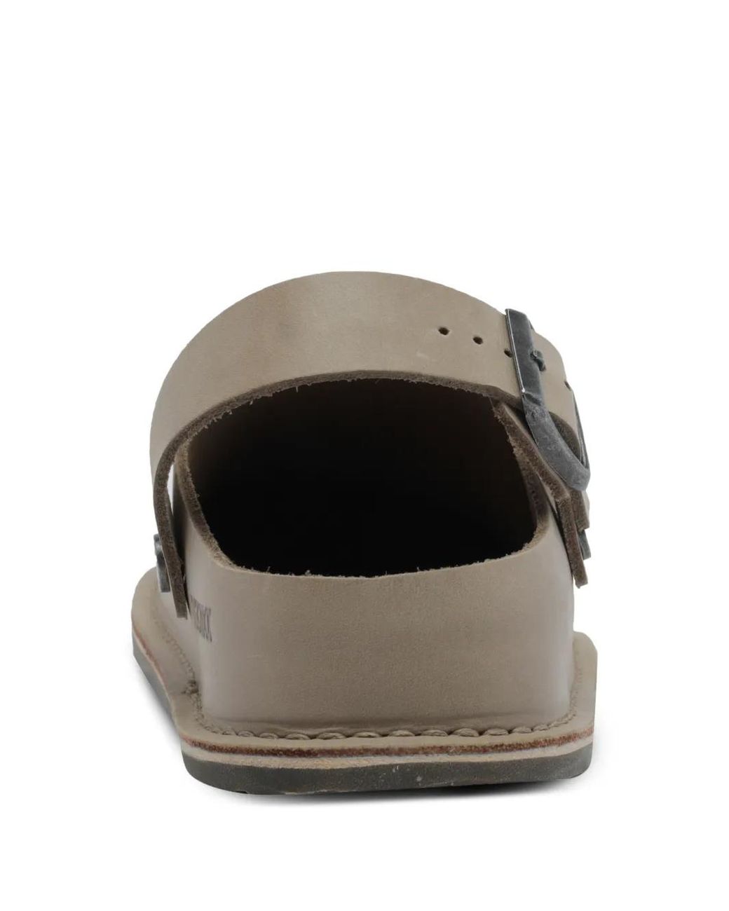 Birkenstock Gray Mules Lutry Premium En Cuir À Boucle