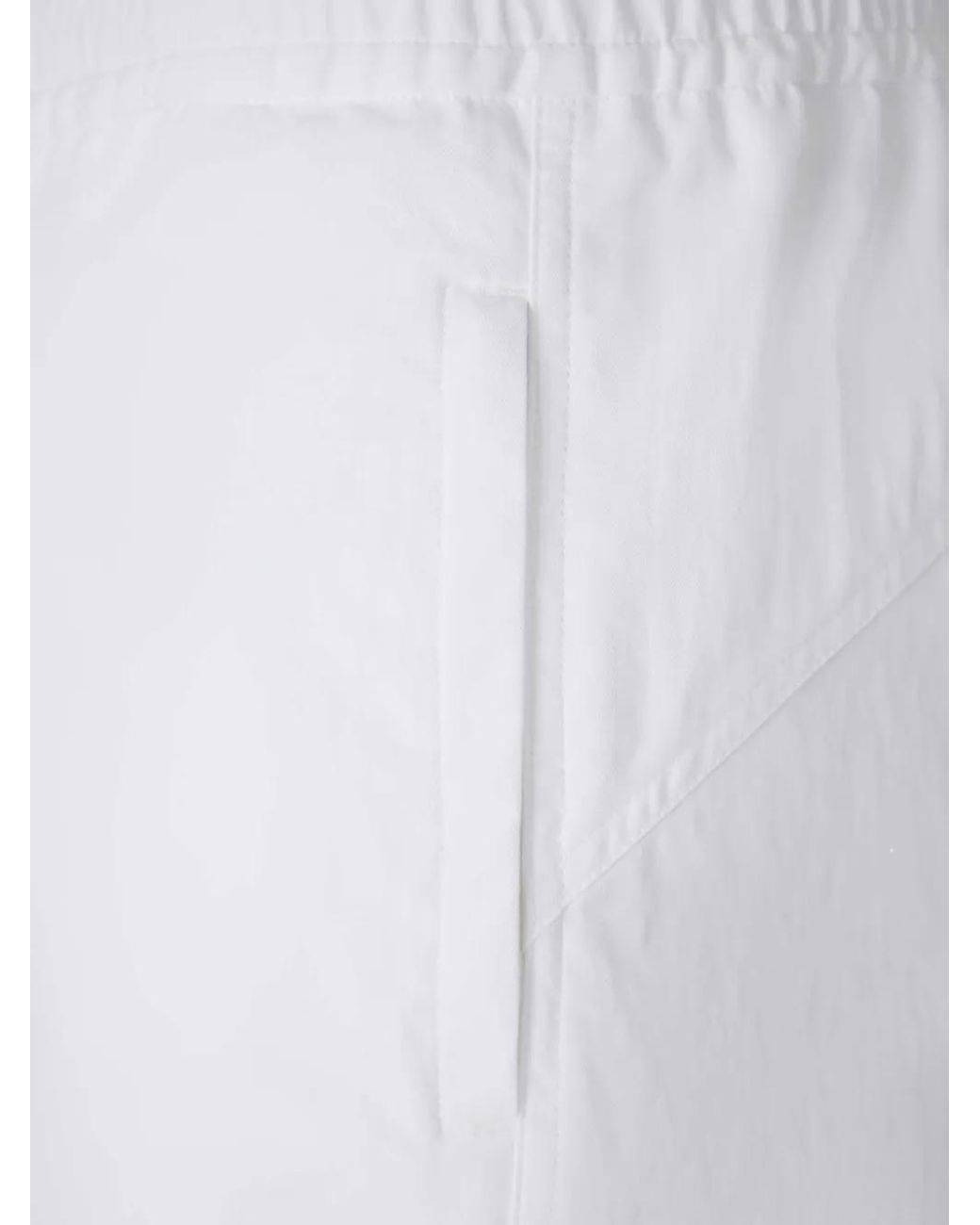 Laminar White Elasticated-Waist Trousers for men