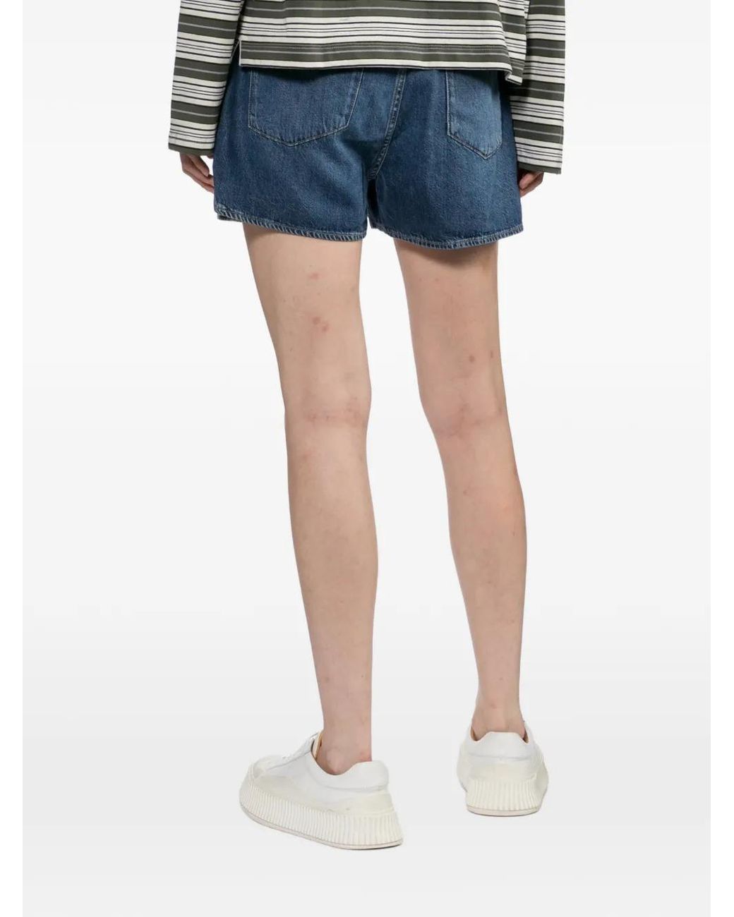 Rag & Bone Blue Drawstring-Fastening Denim Shorts