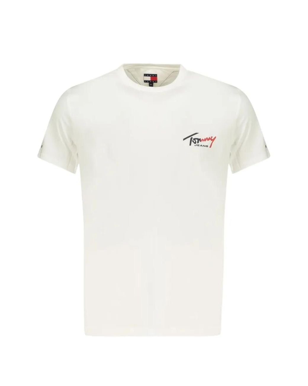 Tommy Hilfiger White Logo-Print T-Shirt for men