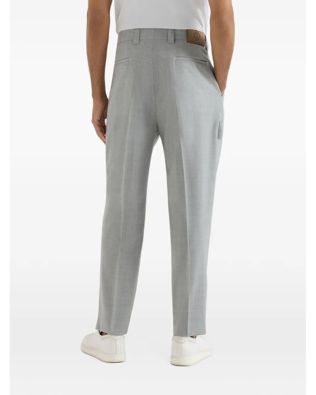 Brunello Cucinelli Wollen Broek in het Gray voor heren