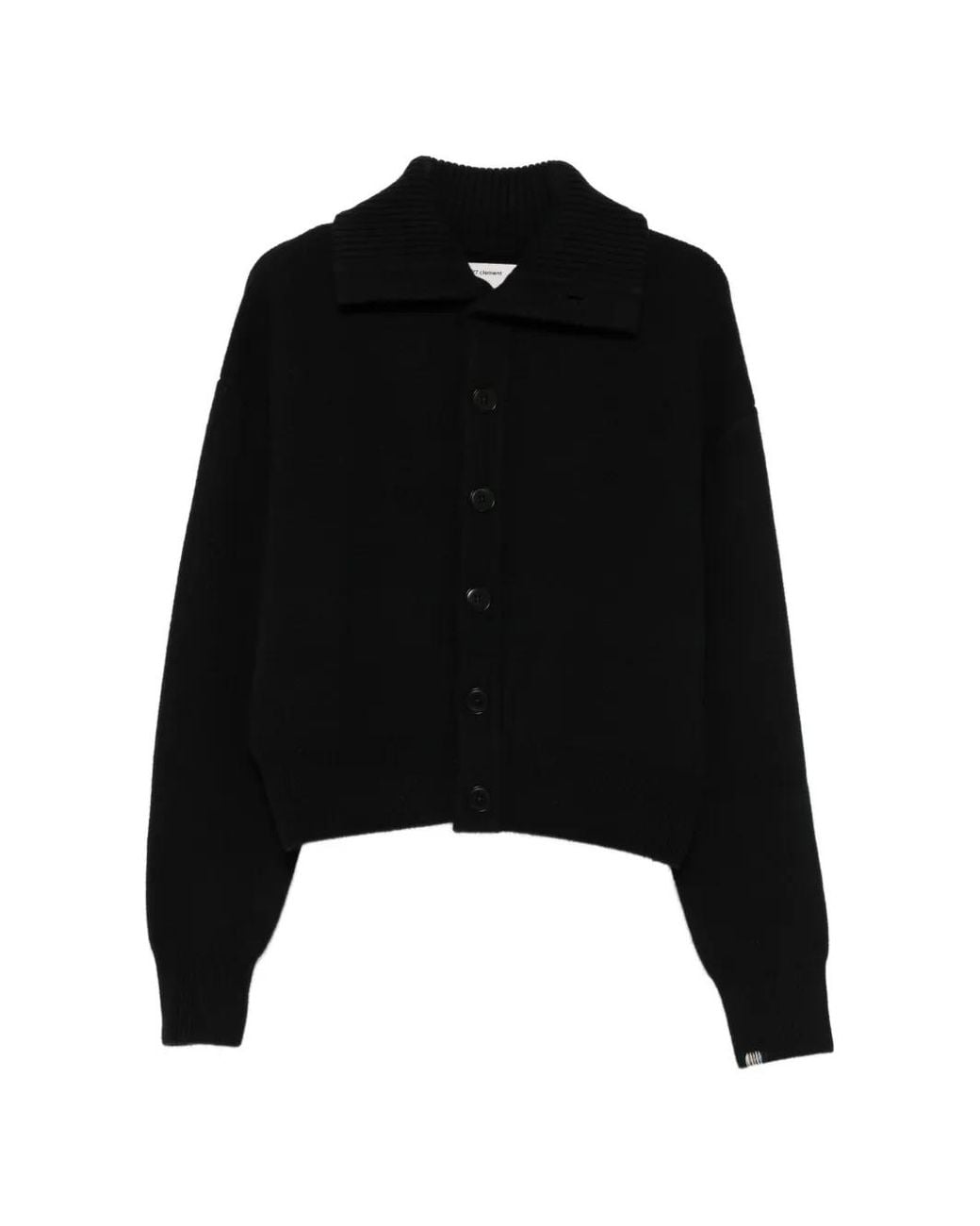 Extreme Cashmere Black N°377 Clement Cashmere High-Neck Cardigan
