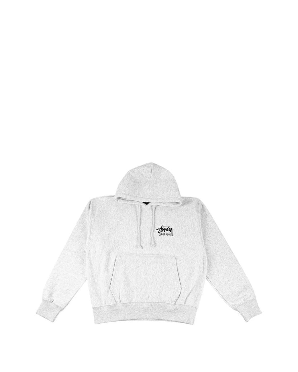 Stussy White Santa Ana Logo-Print Hoodie for men