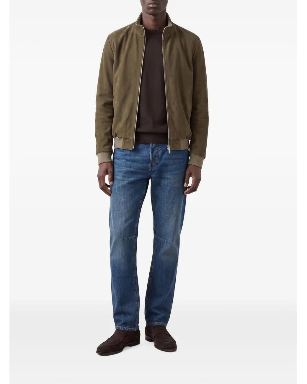 Altum Green Veste En Daim for men