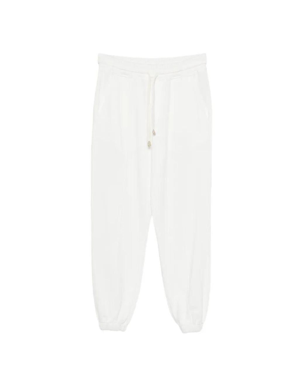 Eleventy White Drawstring Panelled Sweatpants for men