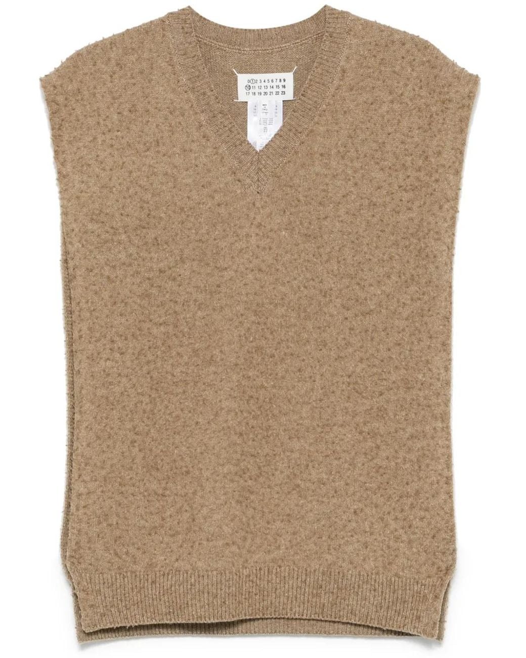 Maison Margiela Natural Piled-Knit Vest