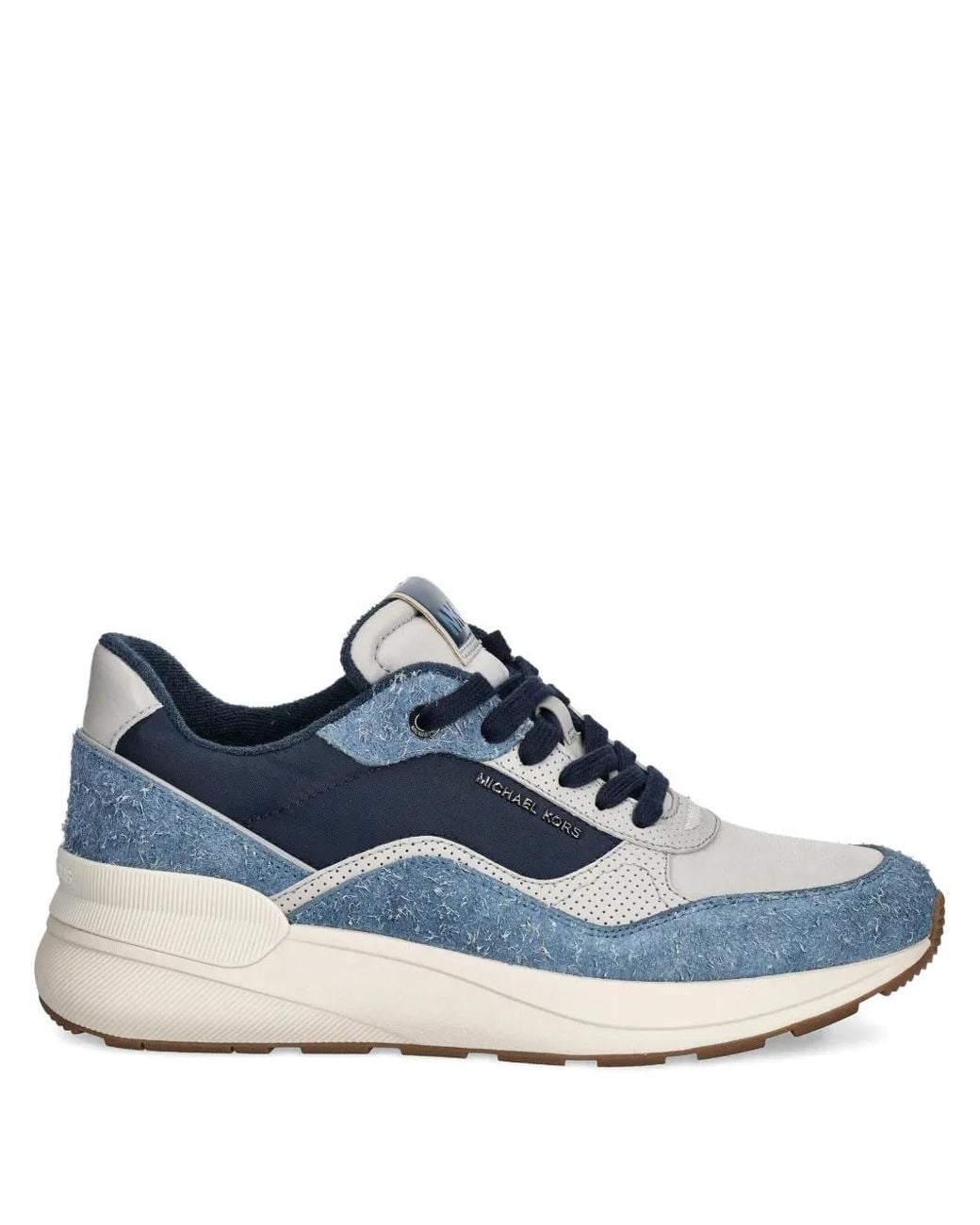 Michael Kors Blue Trevor Denim-Panel Sneakers for men