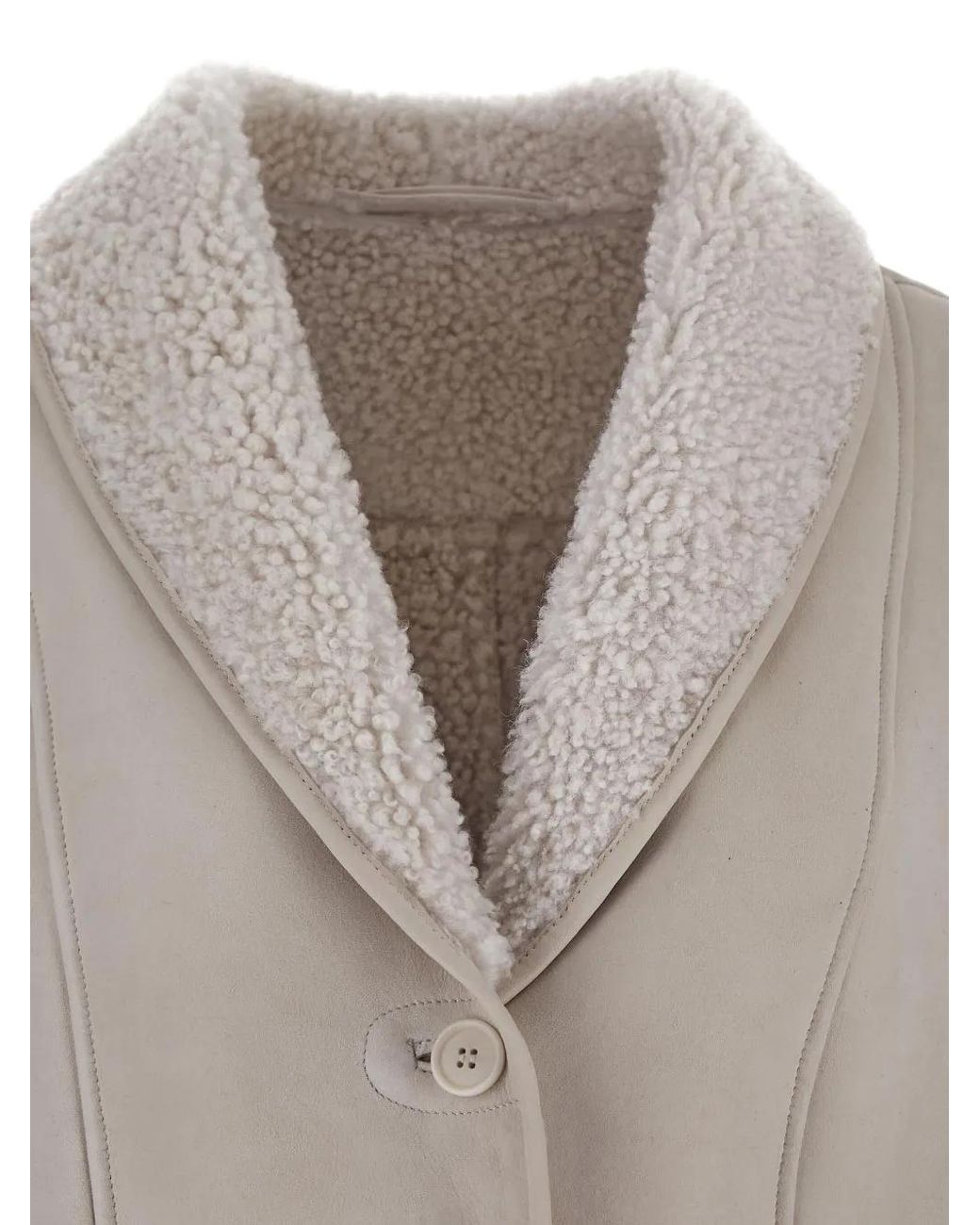 Salvatore Santoro Gray Shearling Jacket