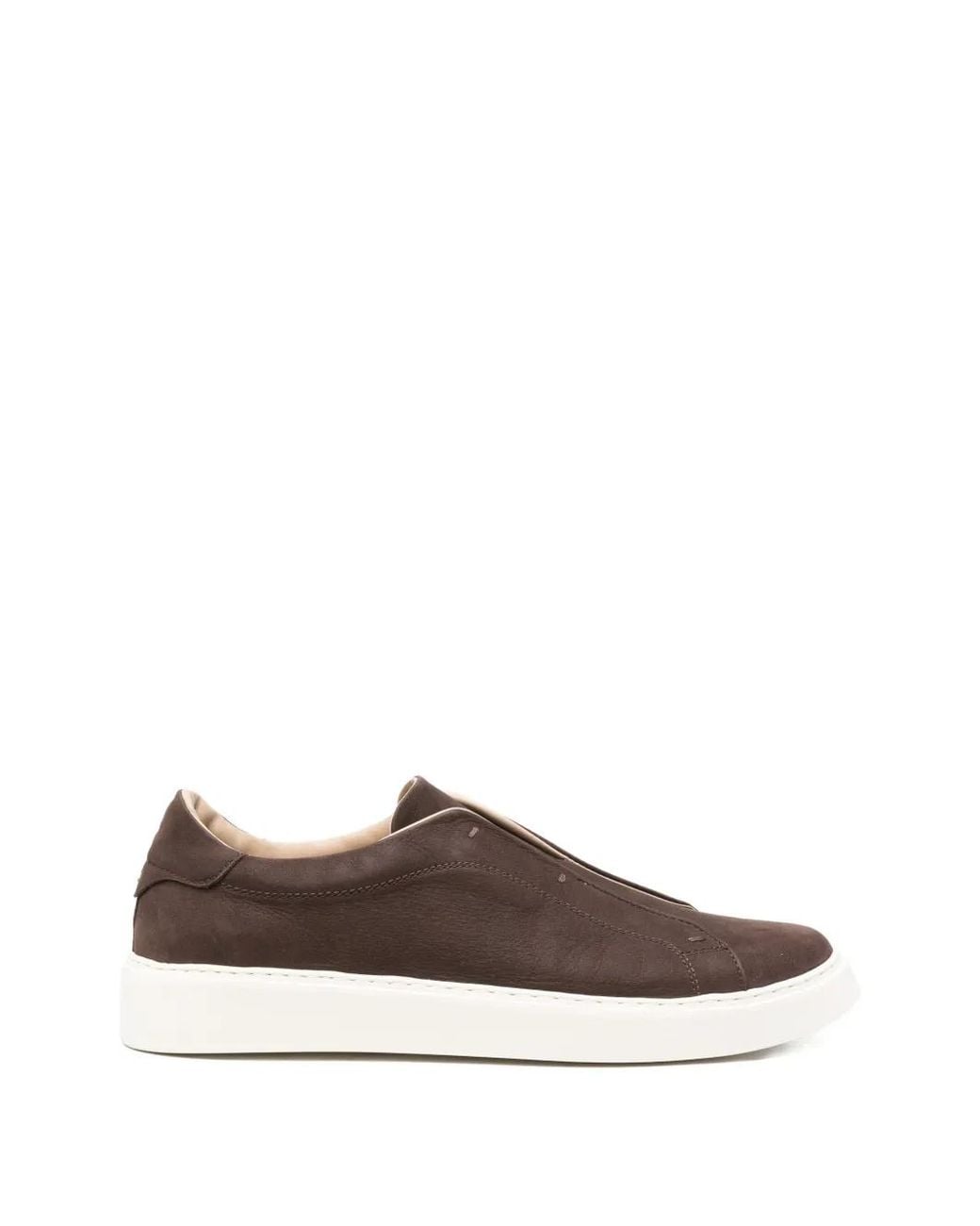 Eleventy Brown Slip-On Sneakers for men
