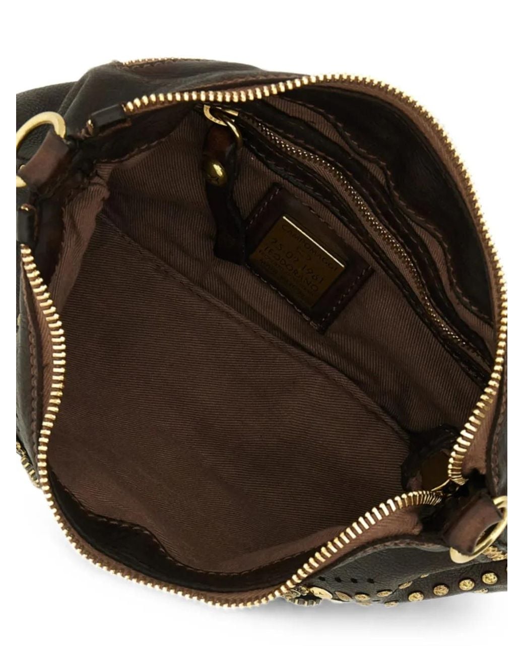 Campomaggi Metallic Teresa Stud-Embellished Leather Shoulder Bag