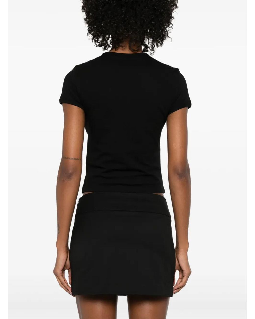 DIESEL Black Oval-D Cotton T-Shirt