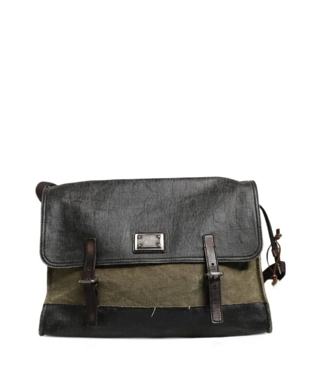 Dolce & Gabbana Black Re-Edition Messenger Bag for men