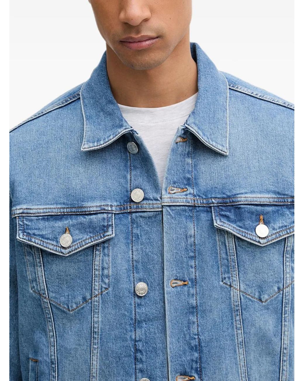 Joop! Blue Jaxon Button-Up Denim Jacket for men