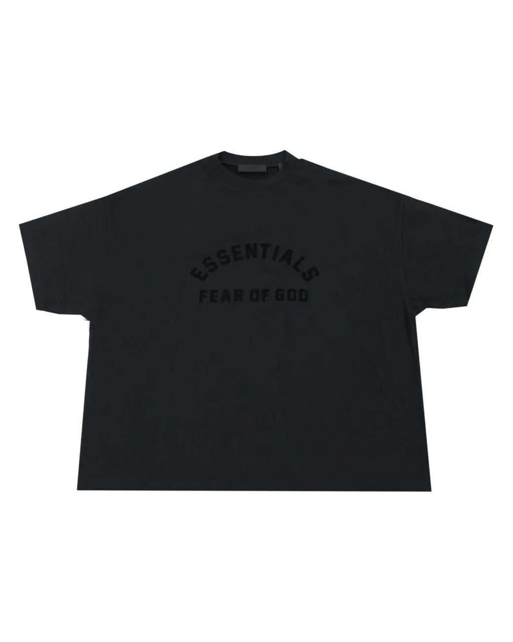 Fear Of God Black Logo-Print Cotton T-Shirt for men