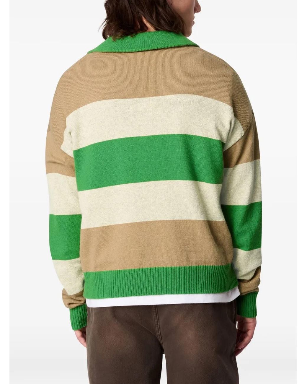 Axel Arigato Green Marine Striped Polo Shirt for men