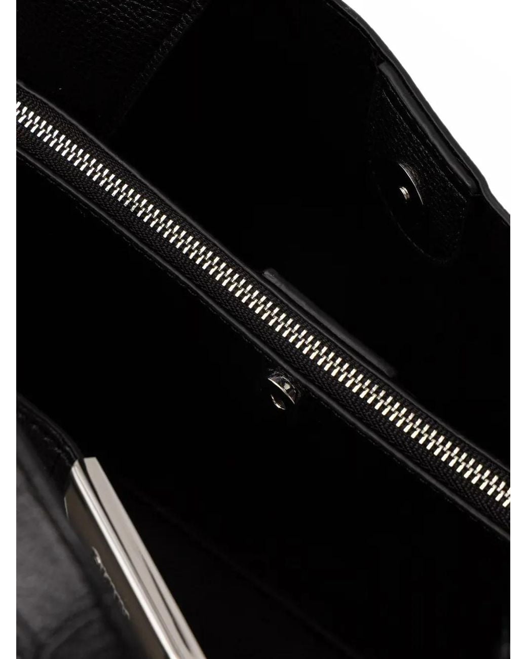 DKNY Black Croc-Effect Tote Bag