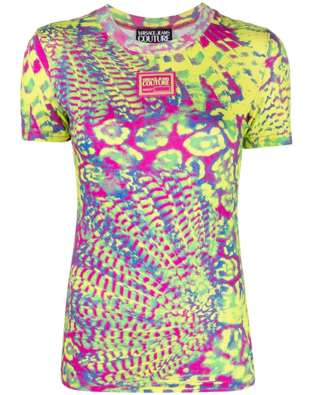 Versace Jeans Couture Pink Printed Cotton T-Shirt