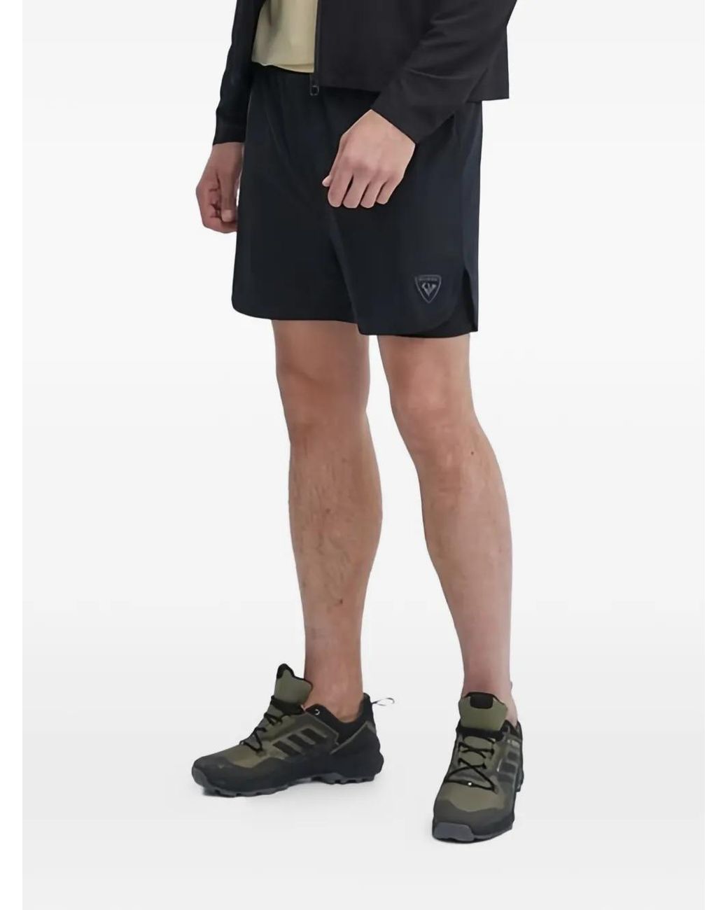 Rossignol Black Drawstring Logo Shorts for men