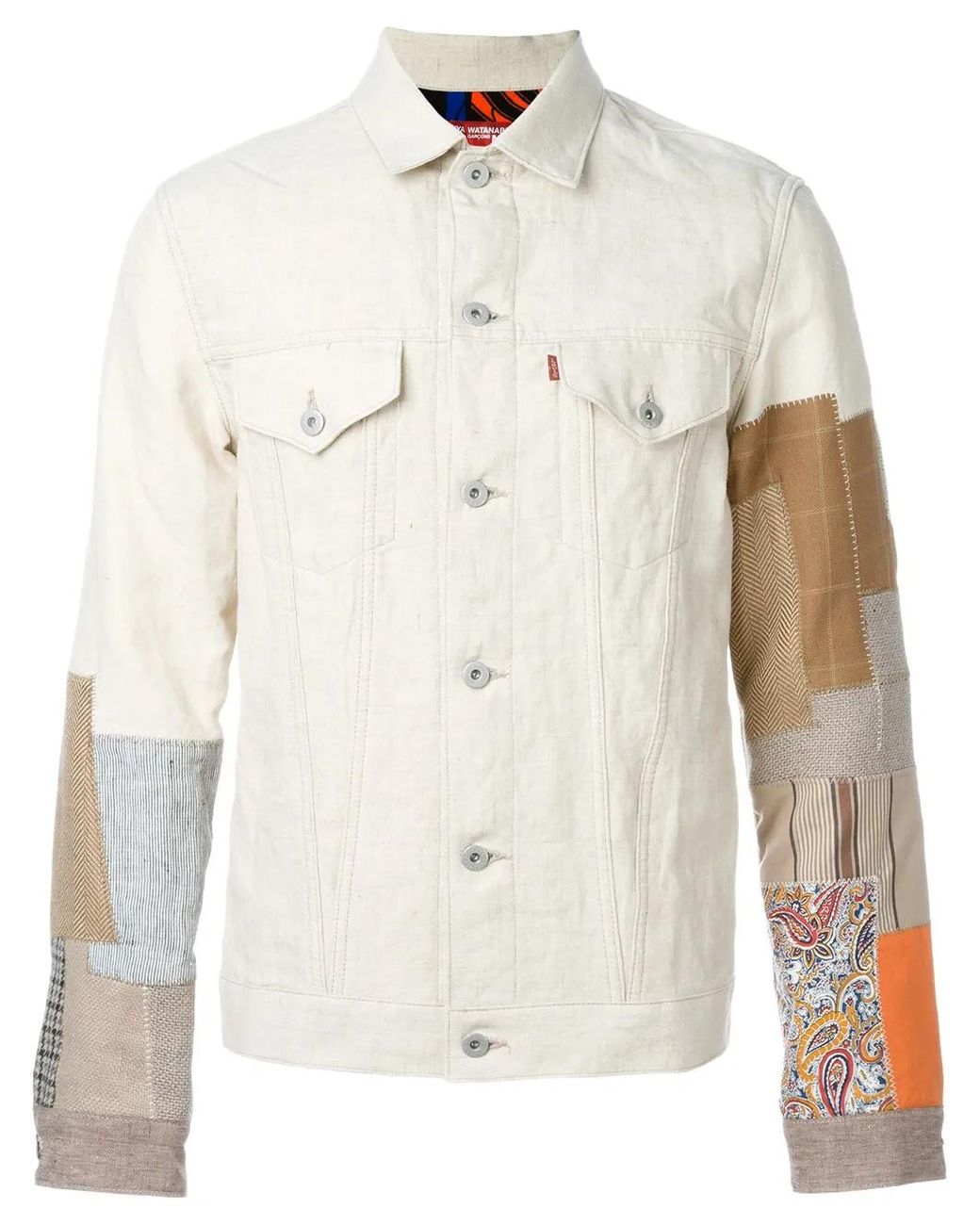 Junya Patchwork Junya Watanabe Patchwork Sleeve Jacket in White for Men | Lyst UK