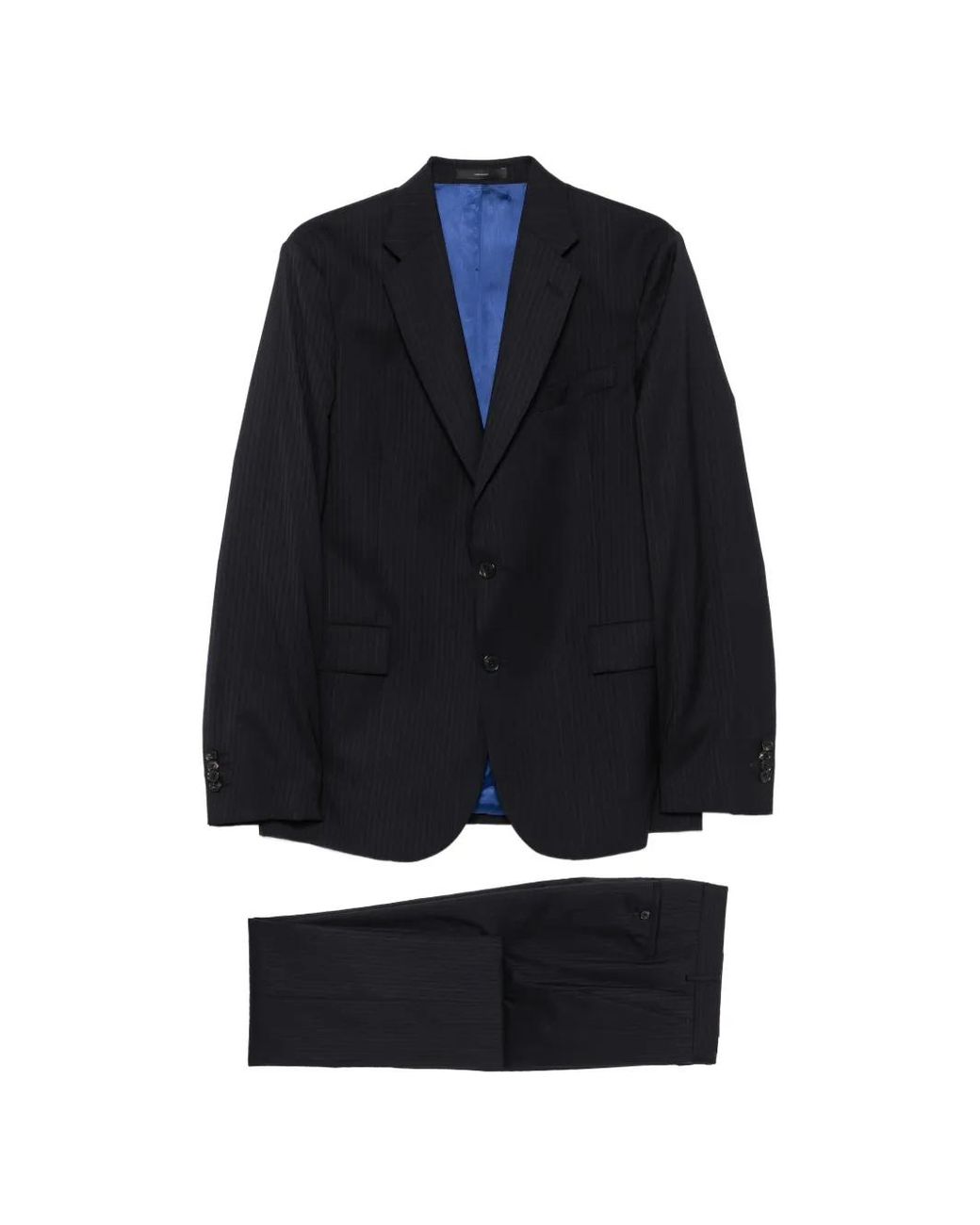 Paul Smith Blue Costume À Fines Rayures for men