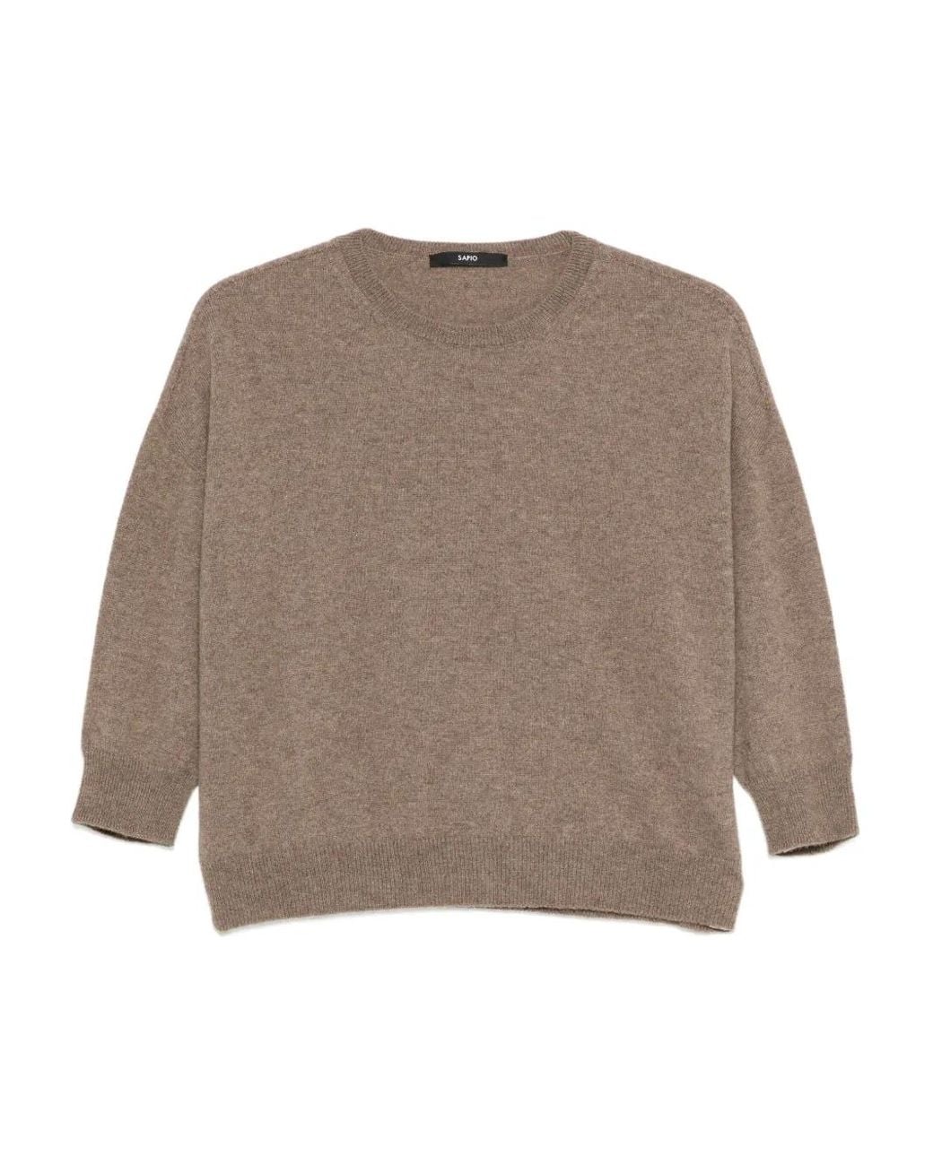SAPIO Brown Crew-Neck Sweater