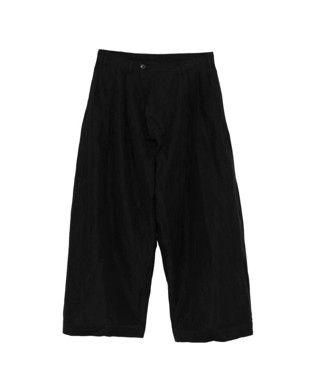 Jan Jan Van Essche Black Pleated Wide-Leg Trousers for men