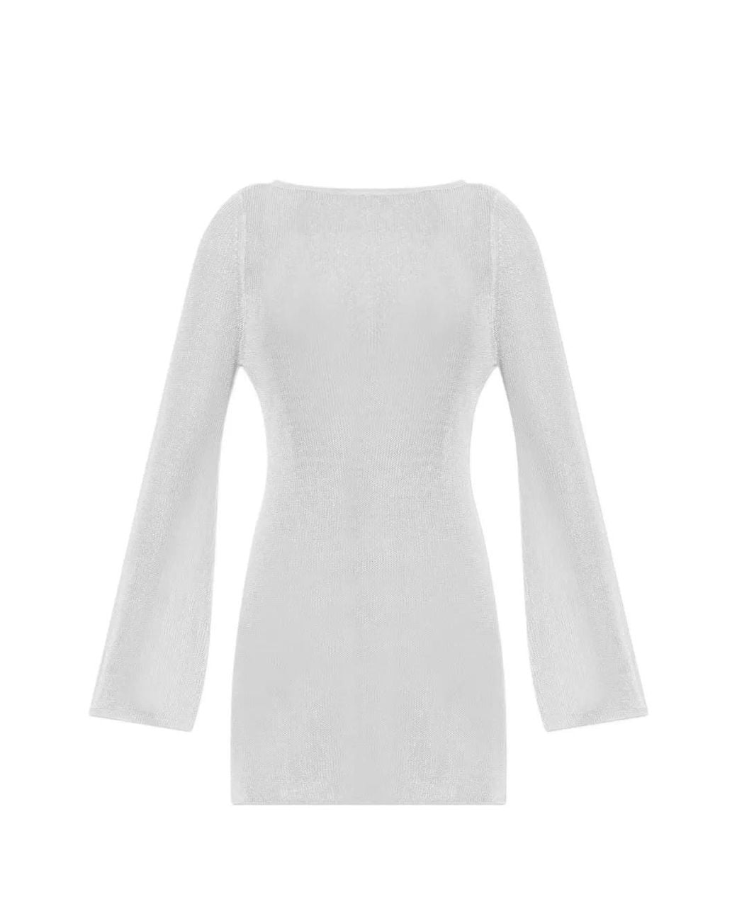 Bondeye White Long Sleeve Beach Dress