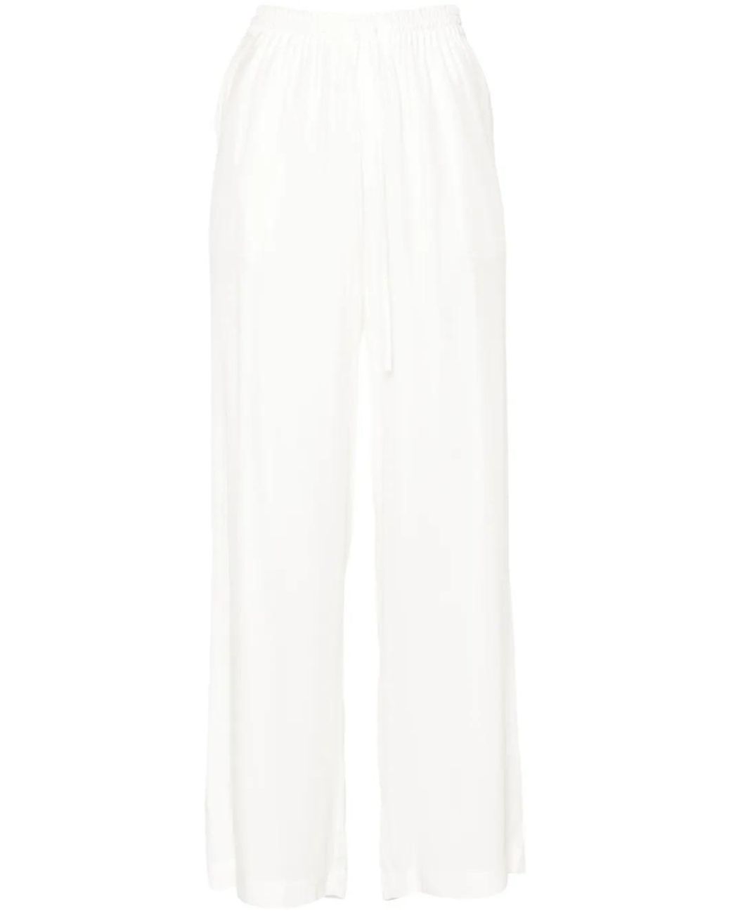 P.A.R.O.S.H. White Enver Straight-Leg Trousers