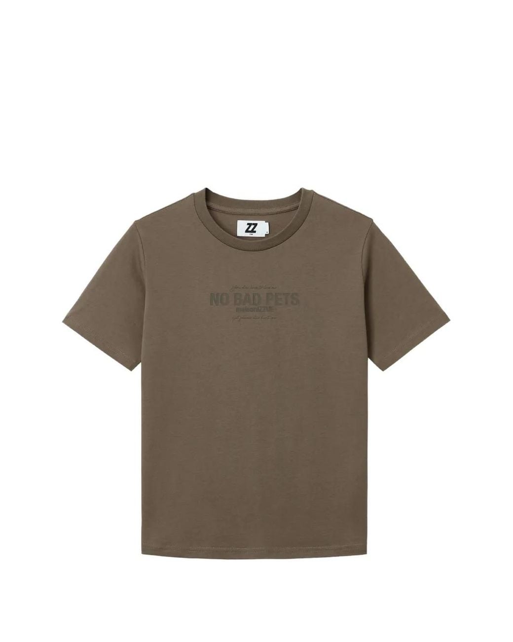 Izzue Brown Logo-Print T-Shirt