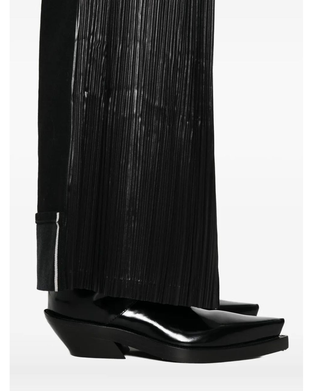 Junya Watanabe Black Pleated-Panel Pants