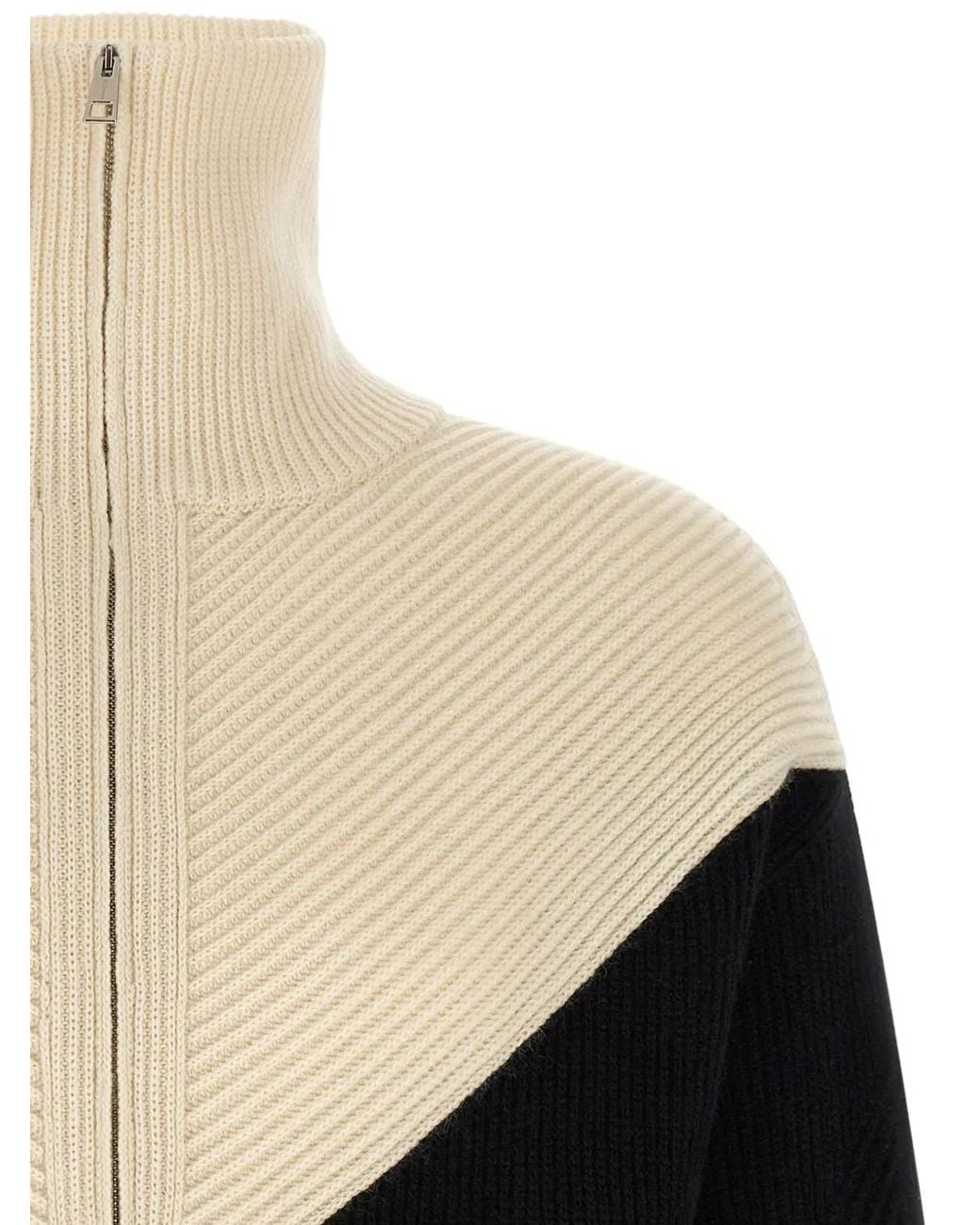 Kiton Black Ribbed-Knit Panelled Sweater