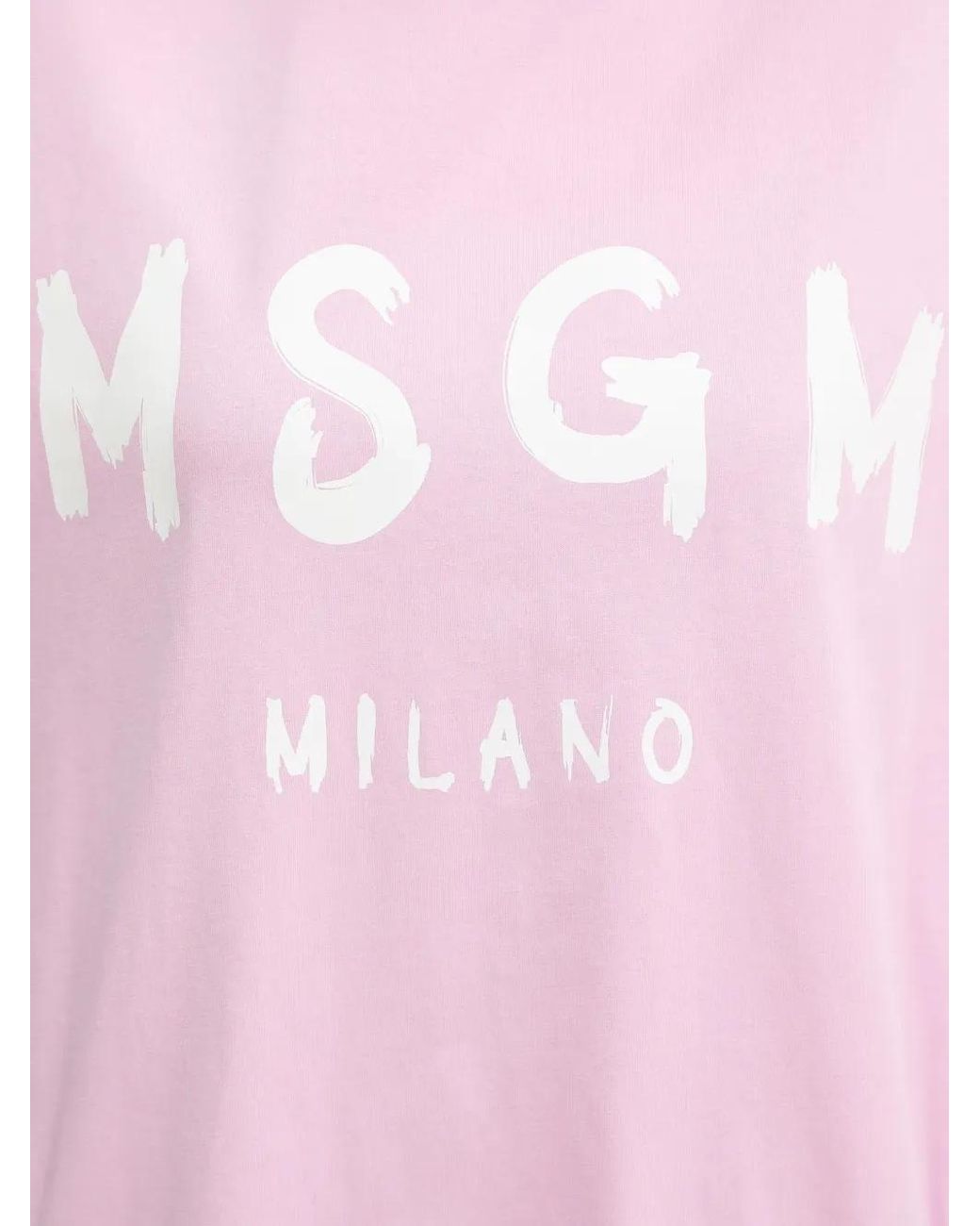 MSGM Pink Logo-Detail Mini Dress
