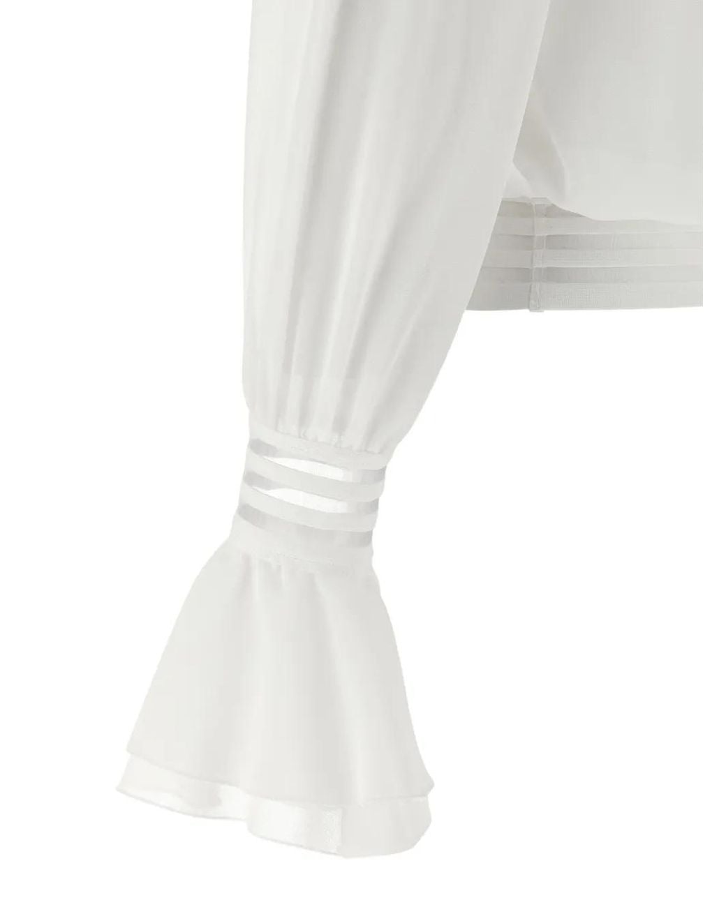 Elisabetta Franchi White Off-The-Shoulder Blouse