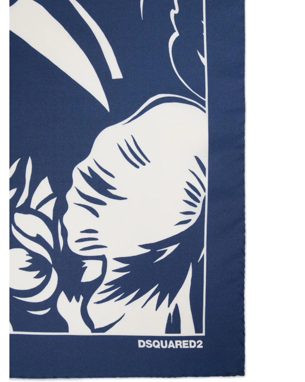 DSquared² Blue Dancing Flowers Scarf for men