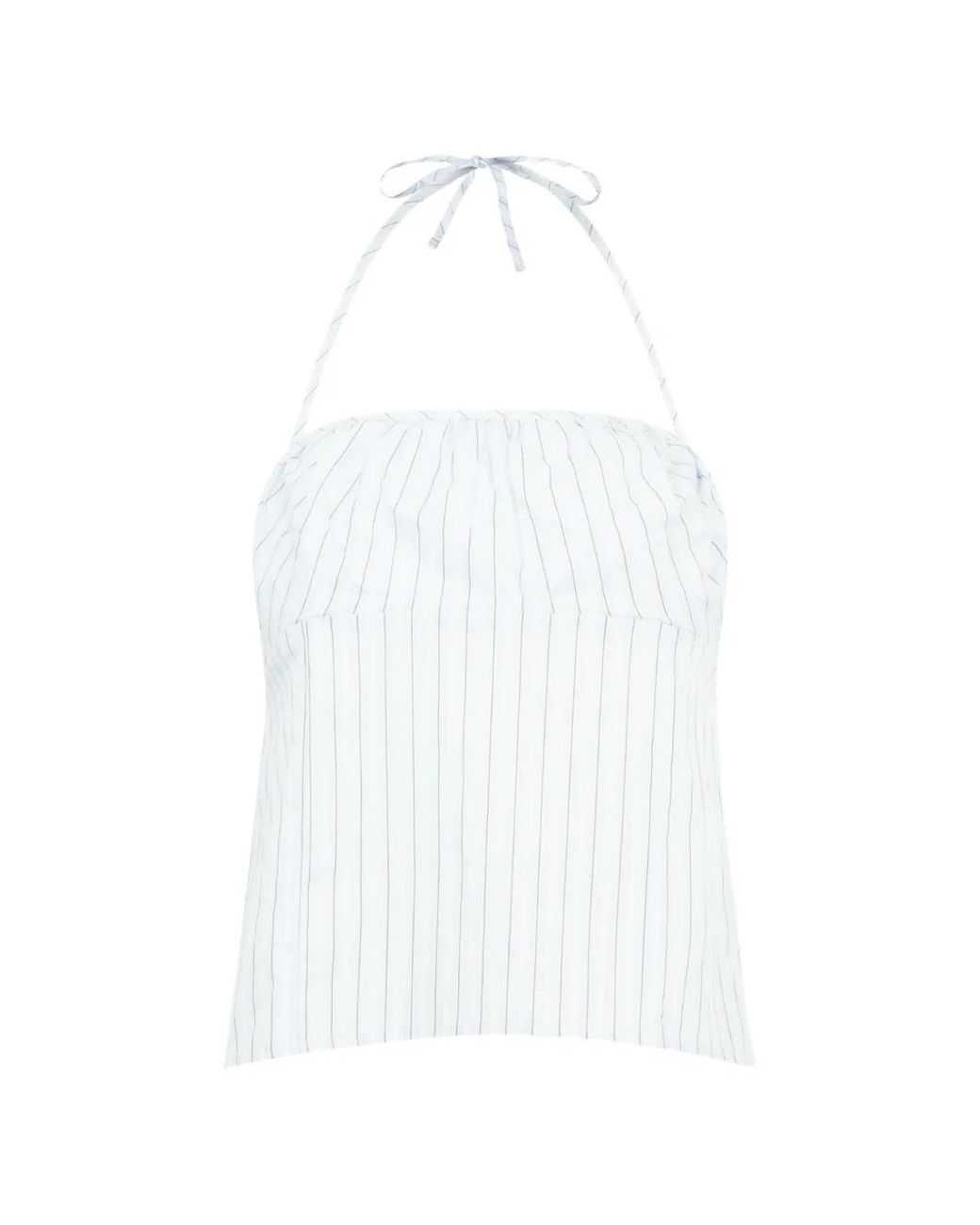 Deiji Studios White Gestreiftes Oberteil