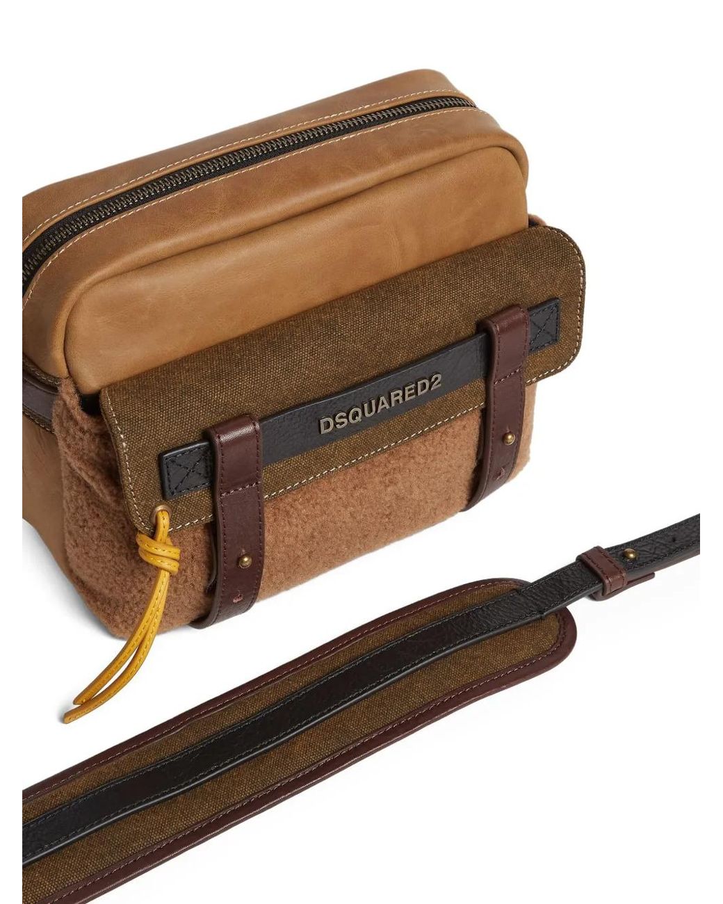 DSquared² Brown Canadian Messenger Bag for men