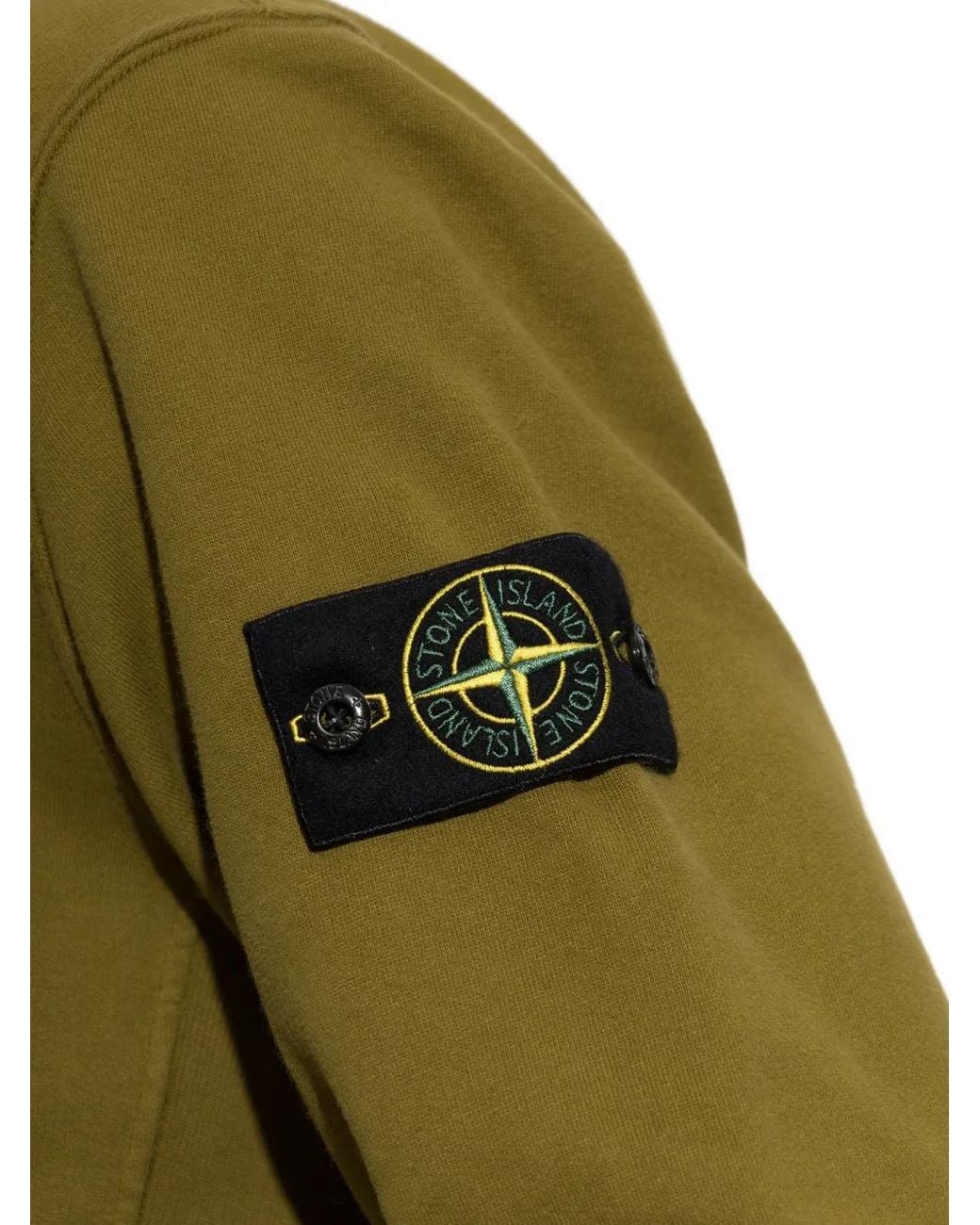 Stone Island Green Pull À Patch Logo for men