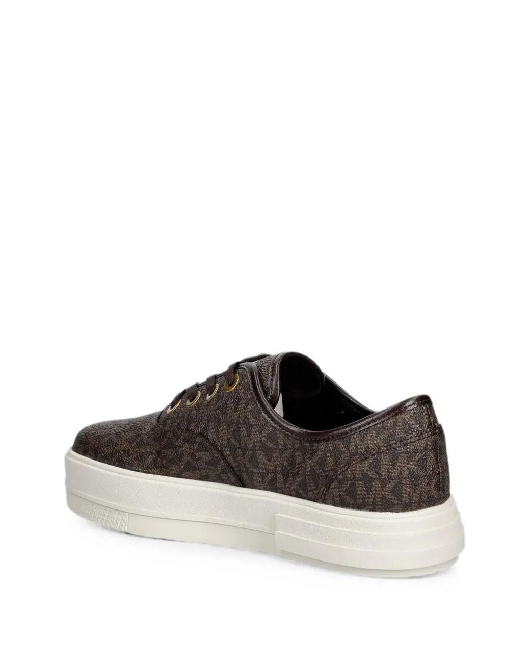 MICHAEL Michael Kors Brown Logo-Print Platform Sneakers