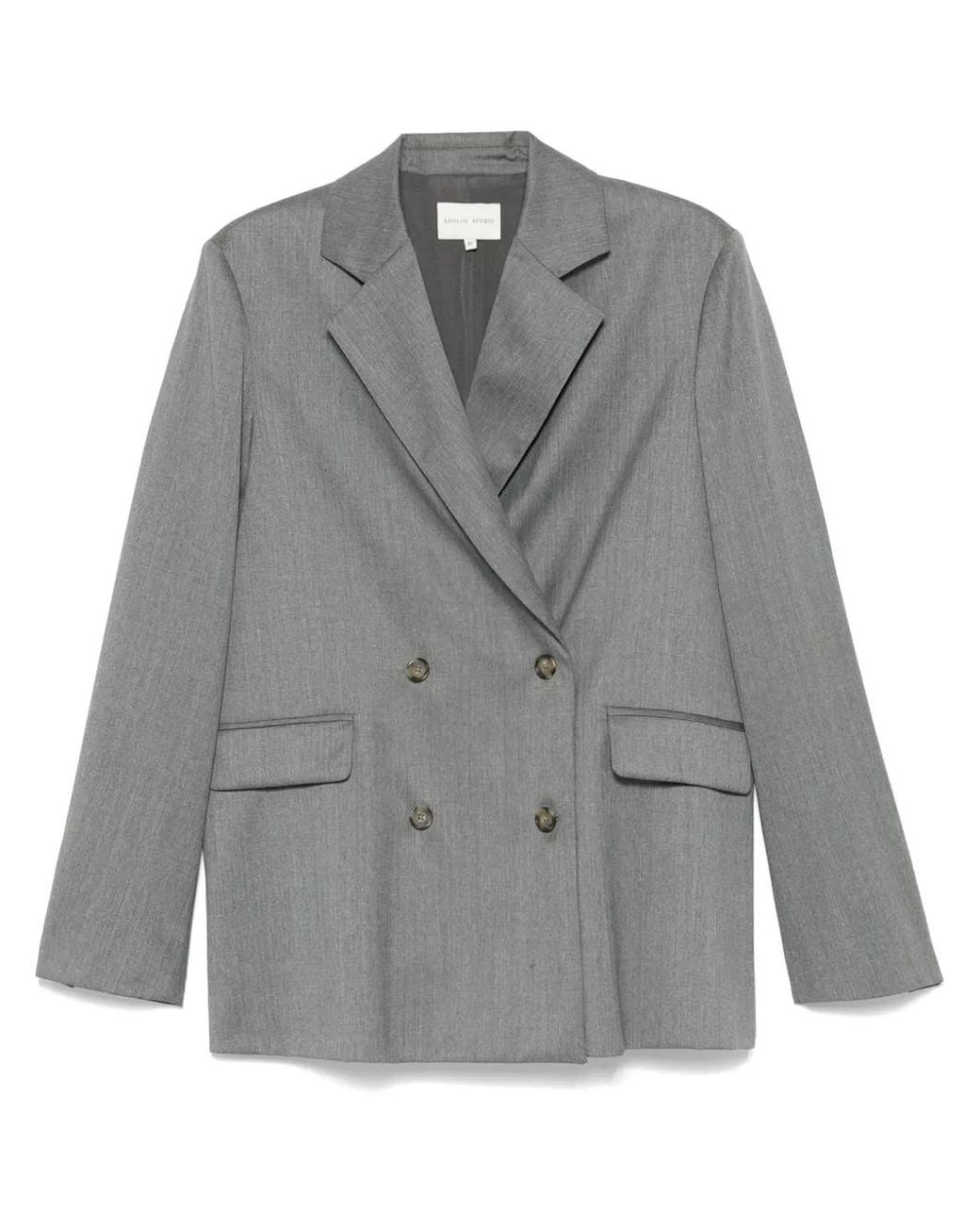 Loulou de Saison Gray Tailored Twill Blazer