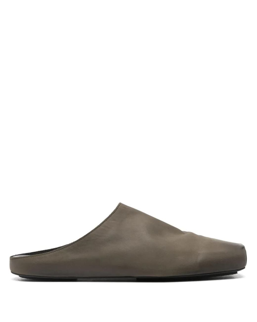 Uma Wang Slipper Mit Eckiger Kappe in Brown für Herren