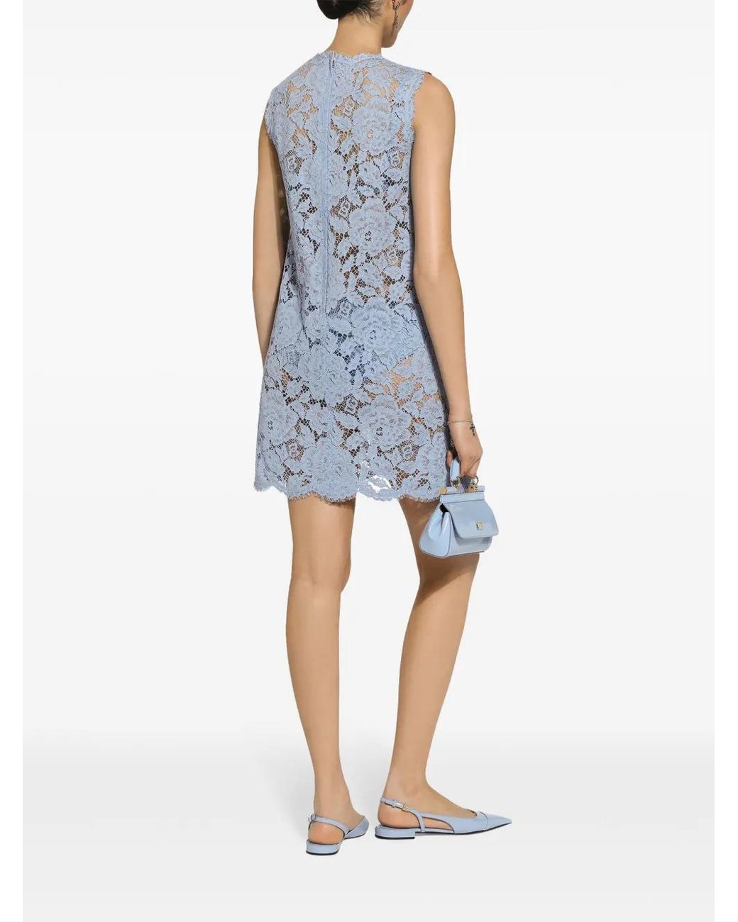 Dolce & Gabbana Blue Lace Dress