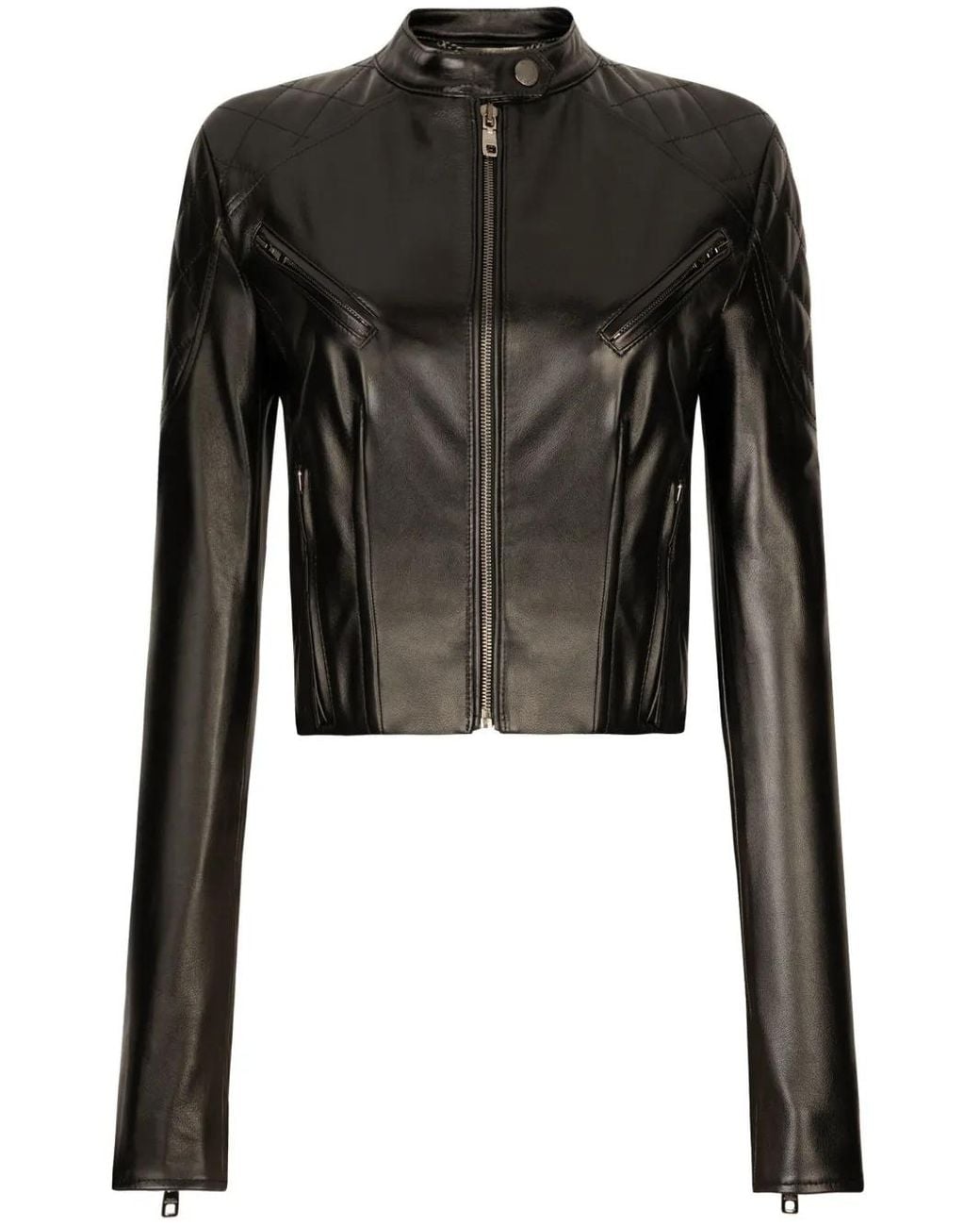 Dolce & Gabbana Leren Jack in het Black