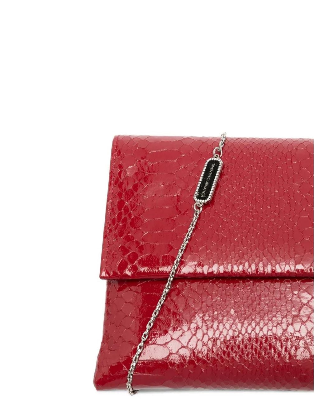 Twentyfourhaitch Red Nireya Clutch Bag