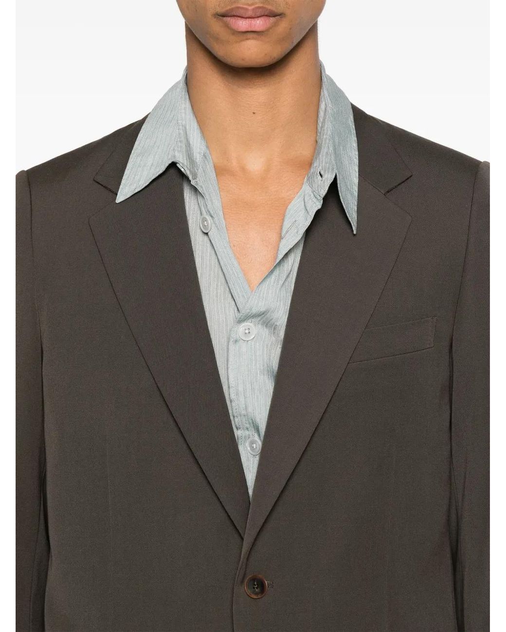 Auralee Gray Wool Blazer for men