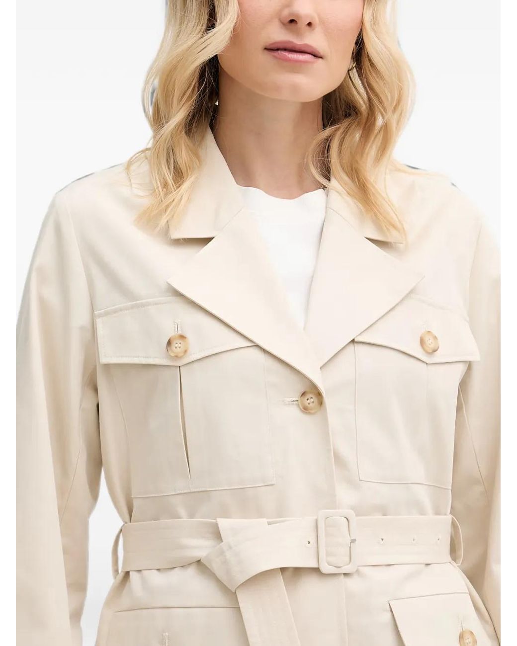 Gant Natural Veste Ceinturée À Poches Multiples