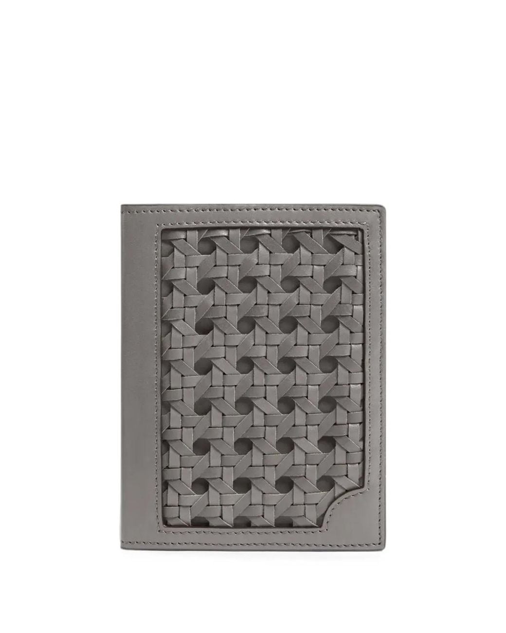 Aviteur Gray Cannage Leather Passport Wallet