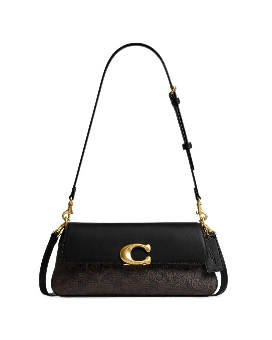 COACH Black Jet Signature Shoulder Bag